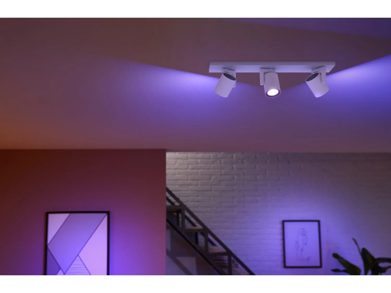 PHILIPS HUE ARGENTA PLATE/SPIRAL WHITE 3X5.7W, 240V