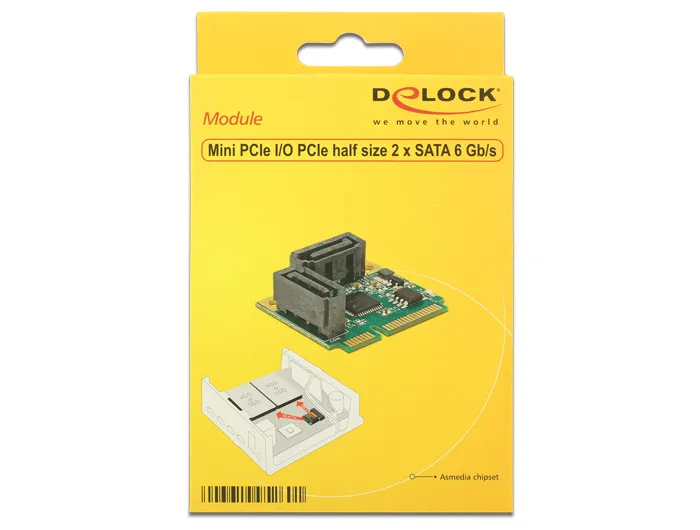 DeLock 95260 Mini PCIe I/O PCIe half size 2 x SATA 6 Gb/s