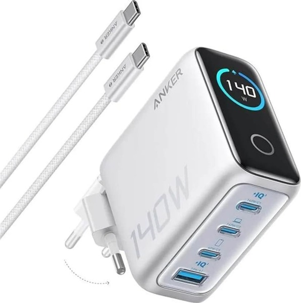 Anker 140 W 4-Port GaN - Power adapter, Grey