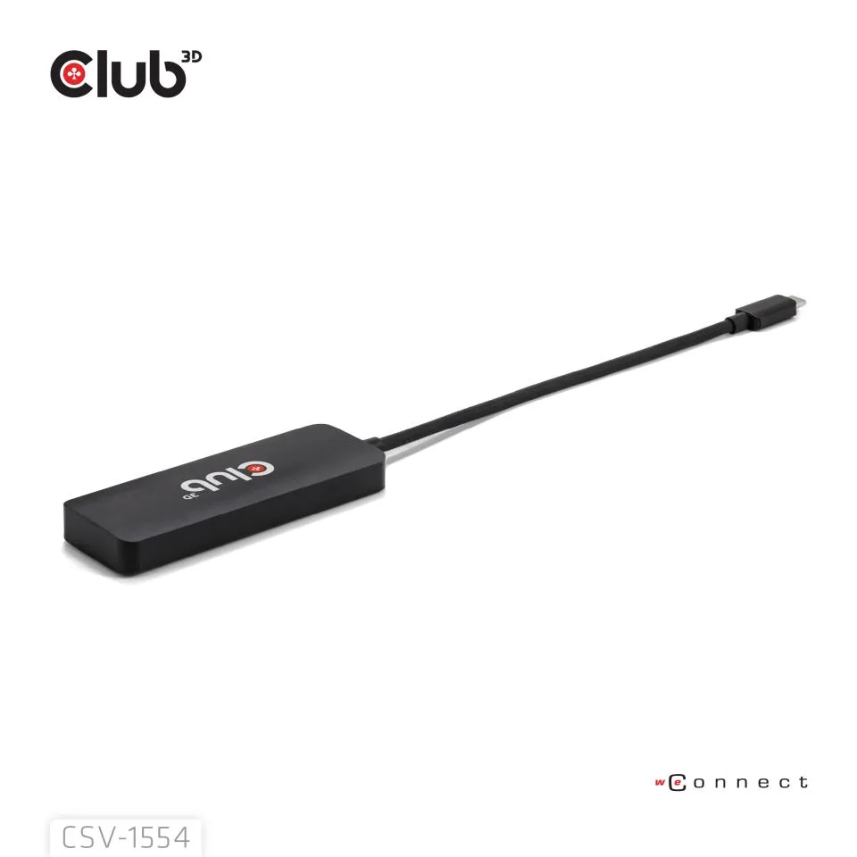 Club 3D USB-C - 3x HDMI MST 4K60Hz - adapter, Svart Club 3D USB-C - 3x HDMI MST 4K60Hz - adapter, Svart