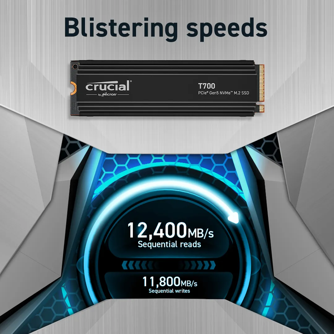 Crucial T700 4 TB, PCI Express 5.0, M.2 - SSD
