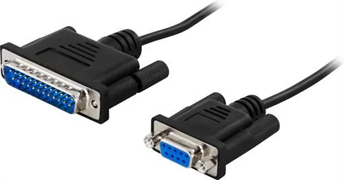 Sarjaprintterikaapeli DB25u-DB9n, musta, 3m