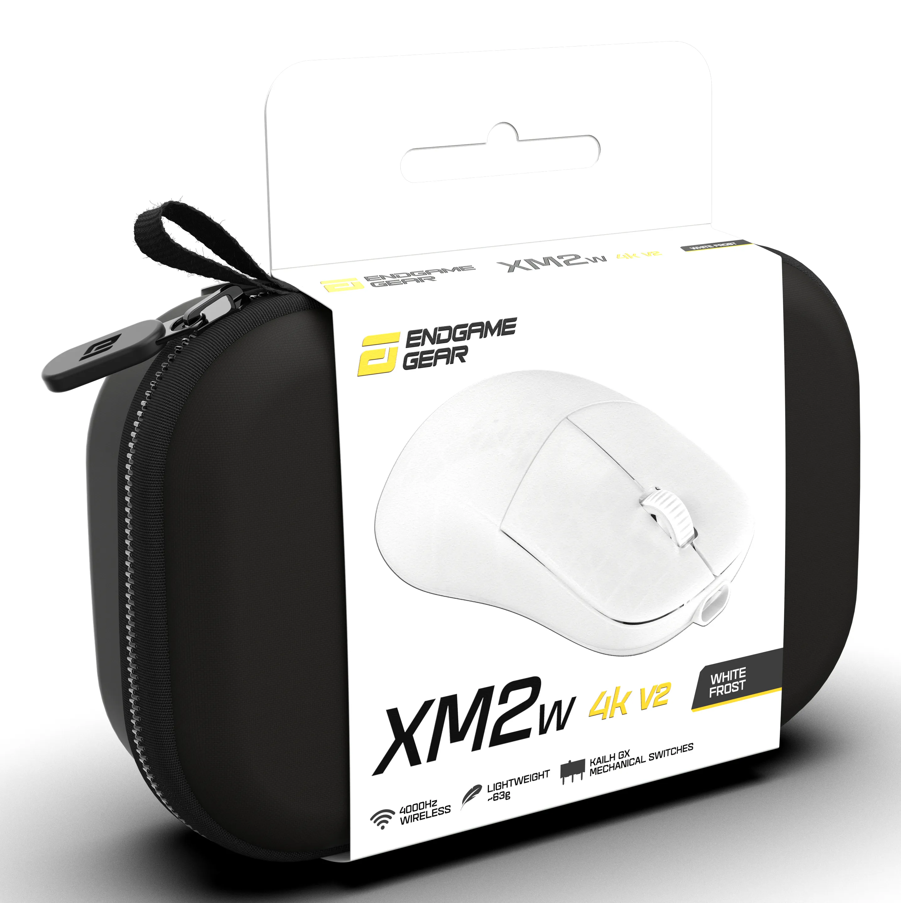 Endgame Gear XM2w 4k v2 tr&aring;dl&ouml;s gamingmus, White Frost