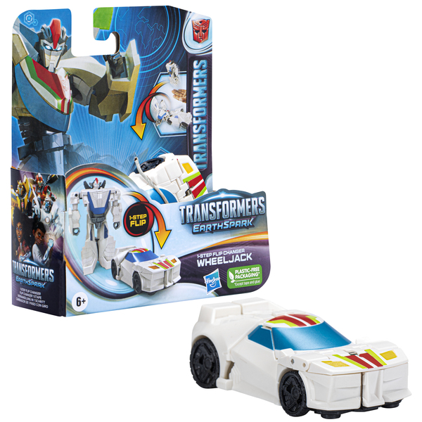Hasbro Transformers EarthSpark 1-Step Flip Changer Wheeljack Toy Figure (10 cm Tall)