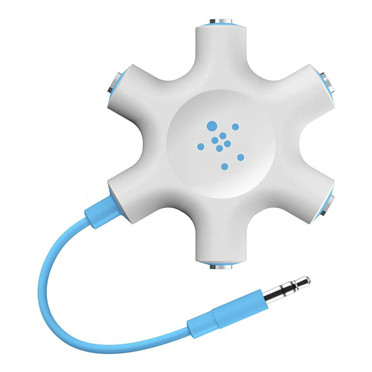 BELKIN ROCKSTAR MULTI HEADPHONE SPLITTER BLUE
