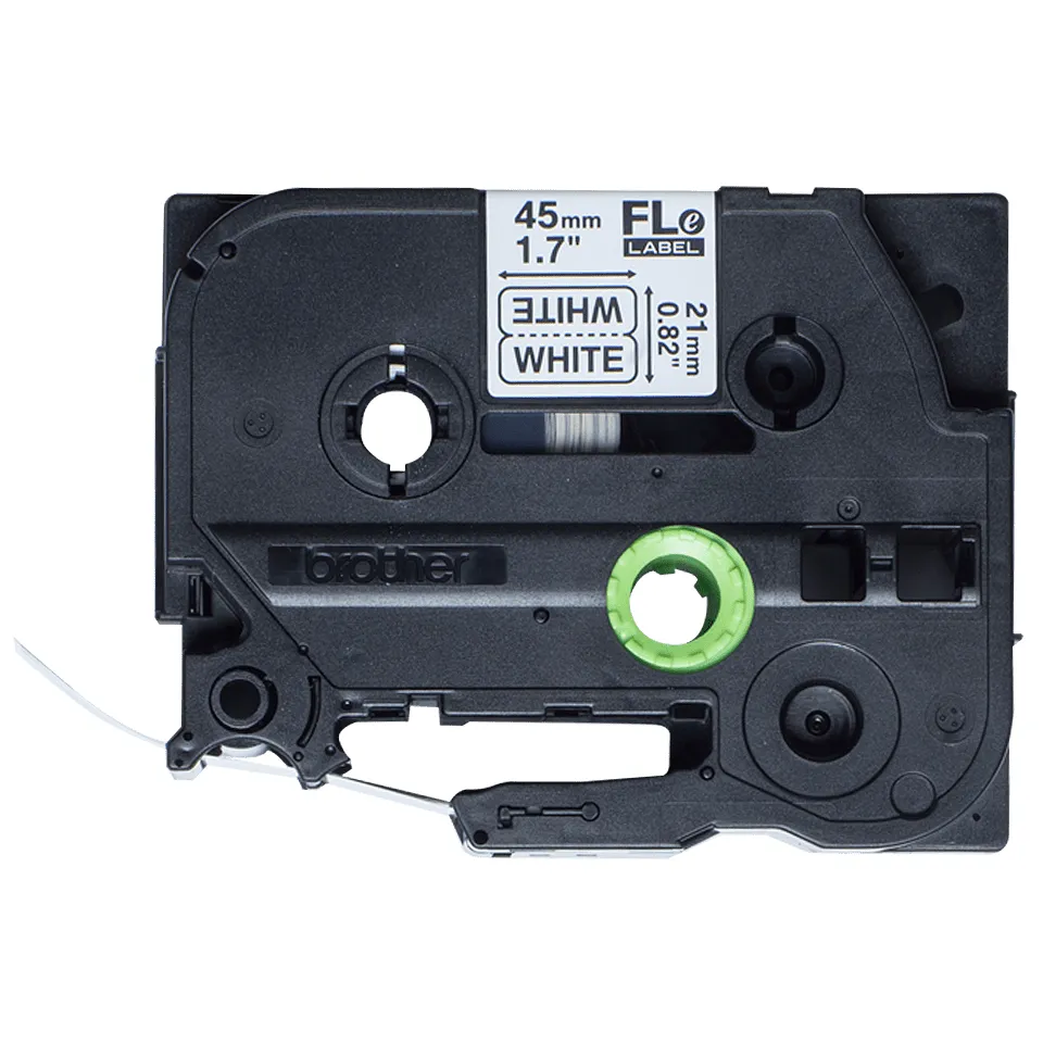 BROTHER FLE2511 21MMX45MM BLCK ON WHTE FLAG TAP