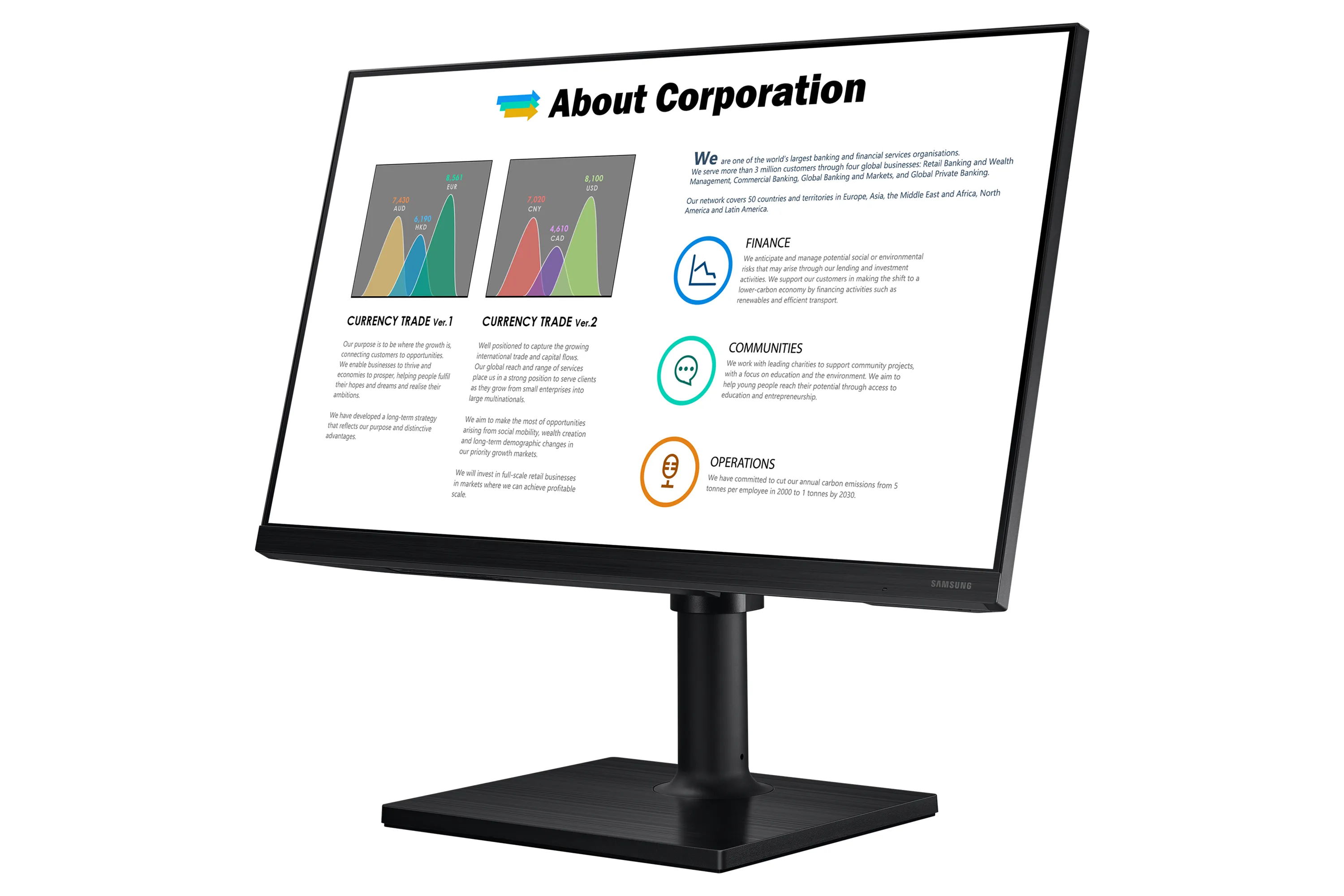 Samsung 24&quot; F24T450F, Full HD, IPS - sk&auml;rm