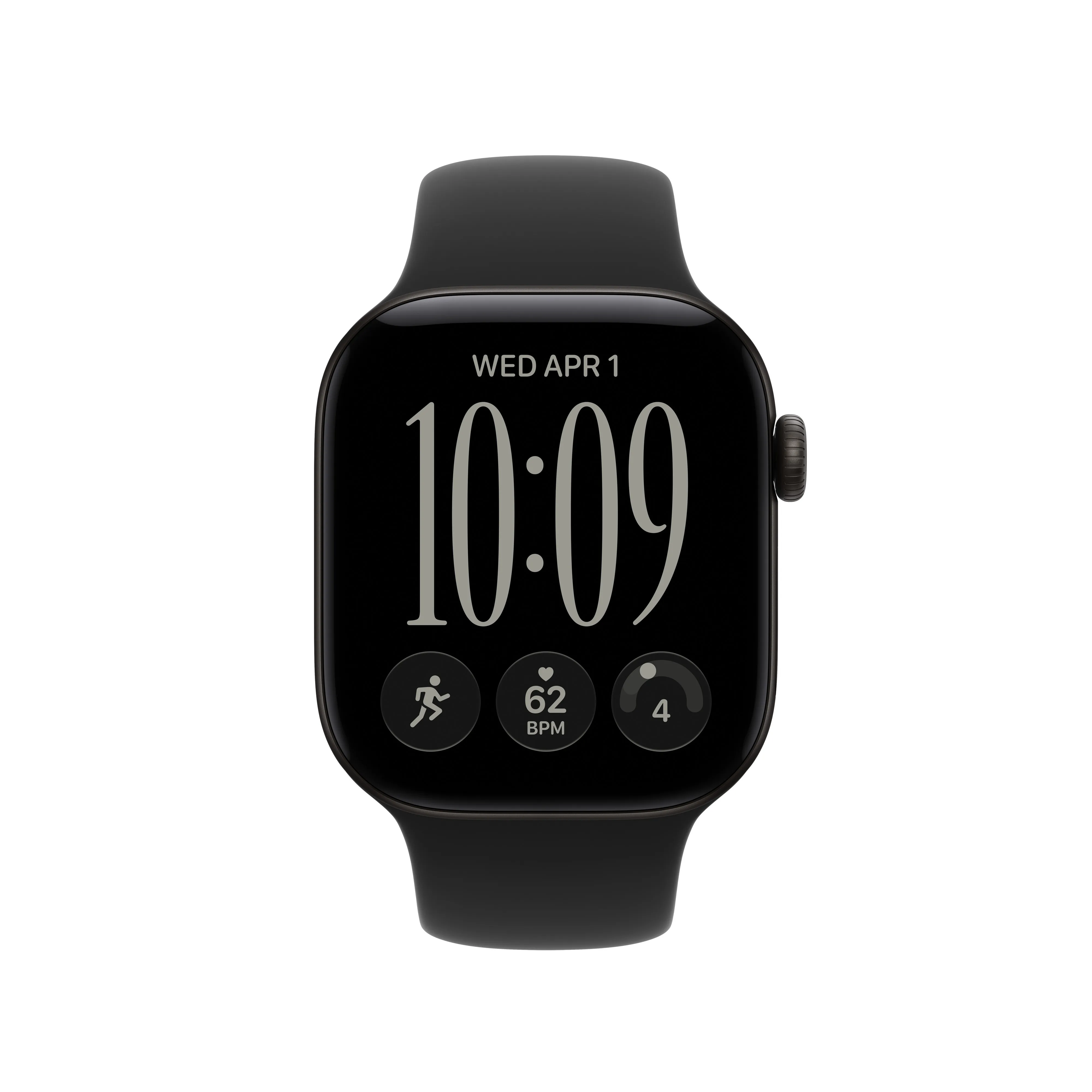 Apple Watch 42 mm -urheiluranneke, musta, S/M