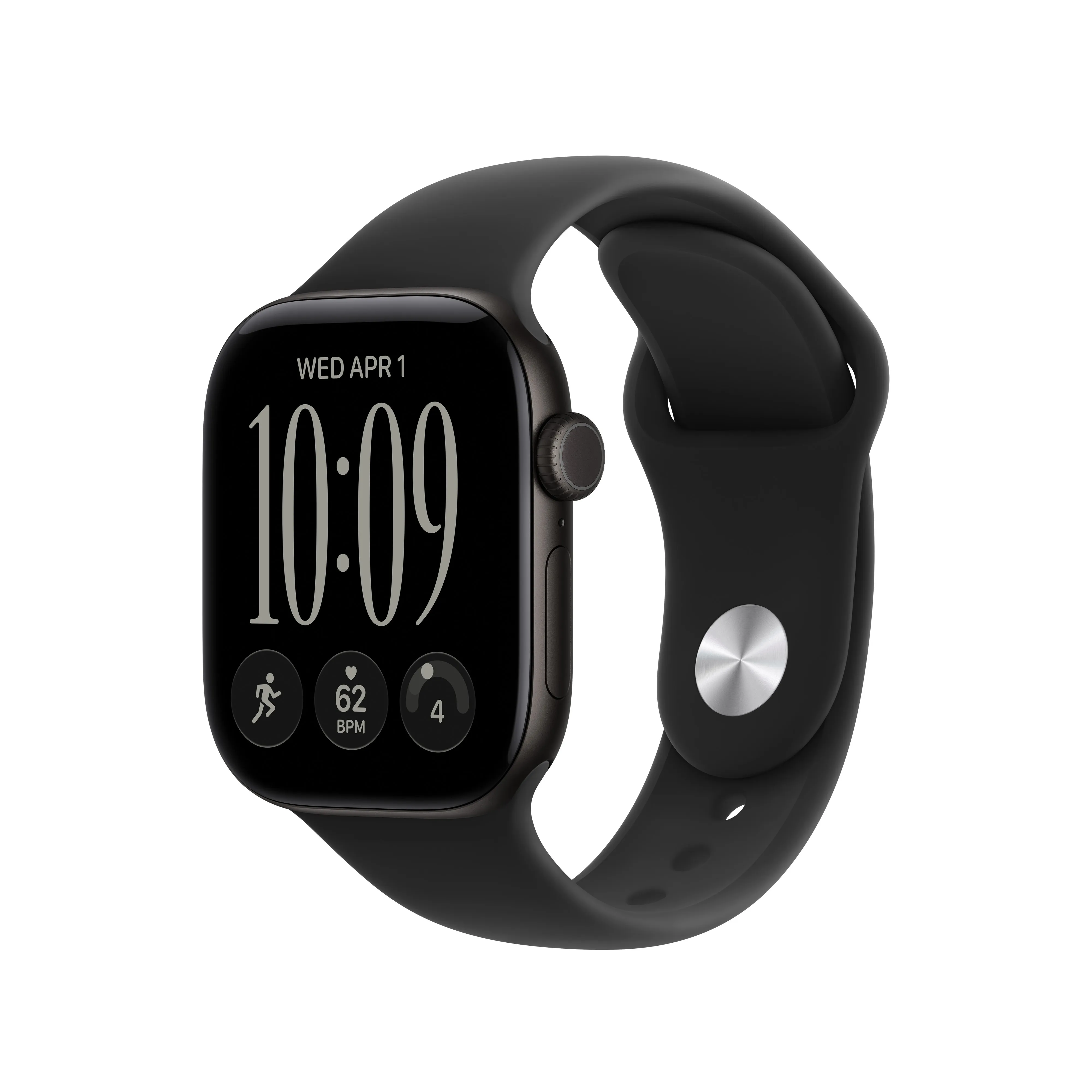 Apple Watch 42 mm -urheiluranneke, musta, S/M