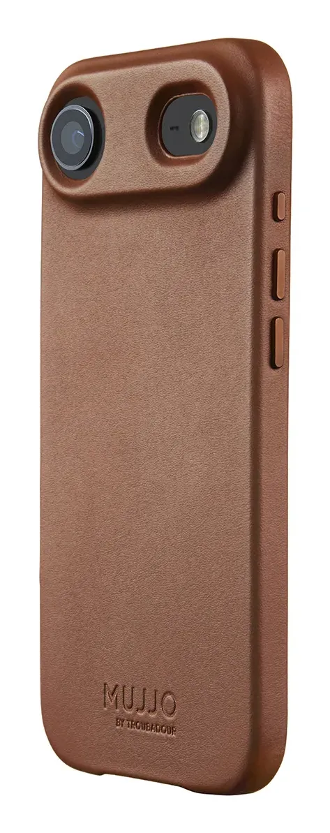 Mujjo Full Leather MagSafe, iPhone 17 -suojakuori, Tan