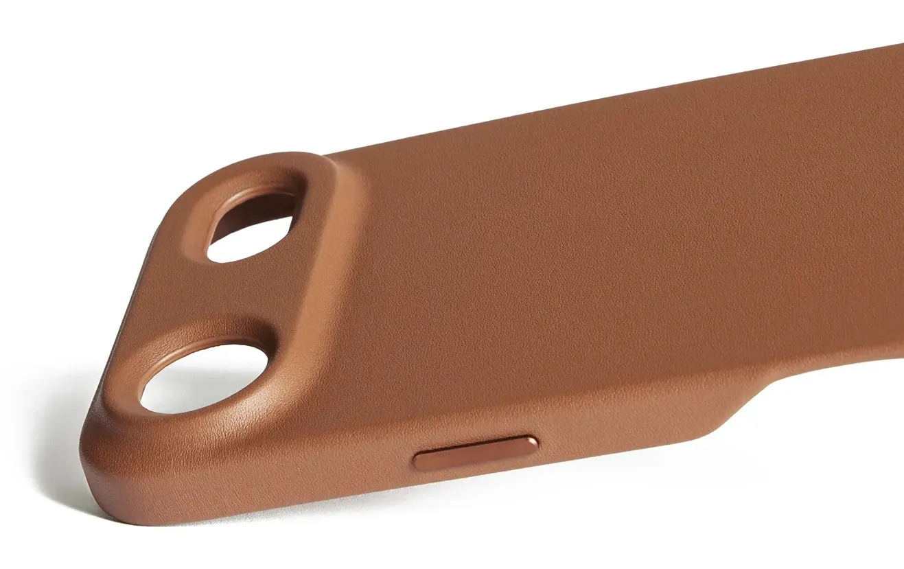 Mujjo Full Leather MagSafe, iPhone 17 -suojakuori, Tan