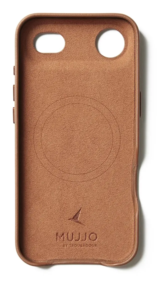 Mujjo Full Leather MagSafe, iPhone 17 -suojakuori, Tan