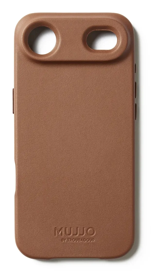 Mujjo Full Leather MagSafe, iPhone 17 -suojakuori, Tan
