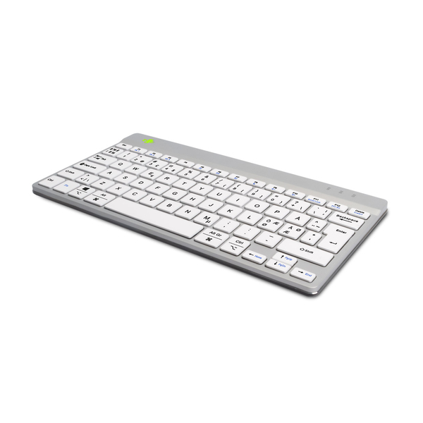 R-Go Compact Break Wireless Ergonomic Keyboard, White