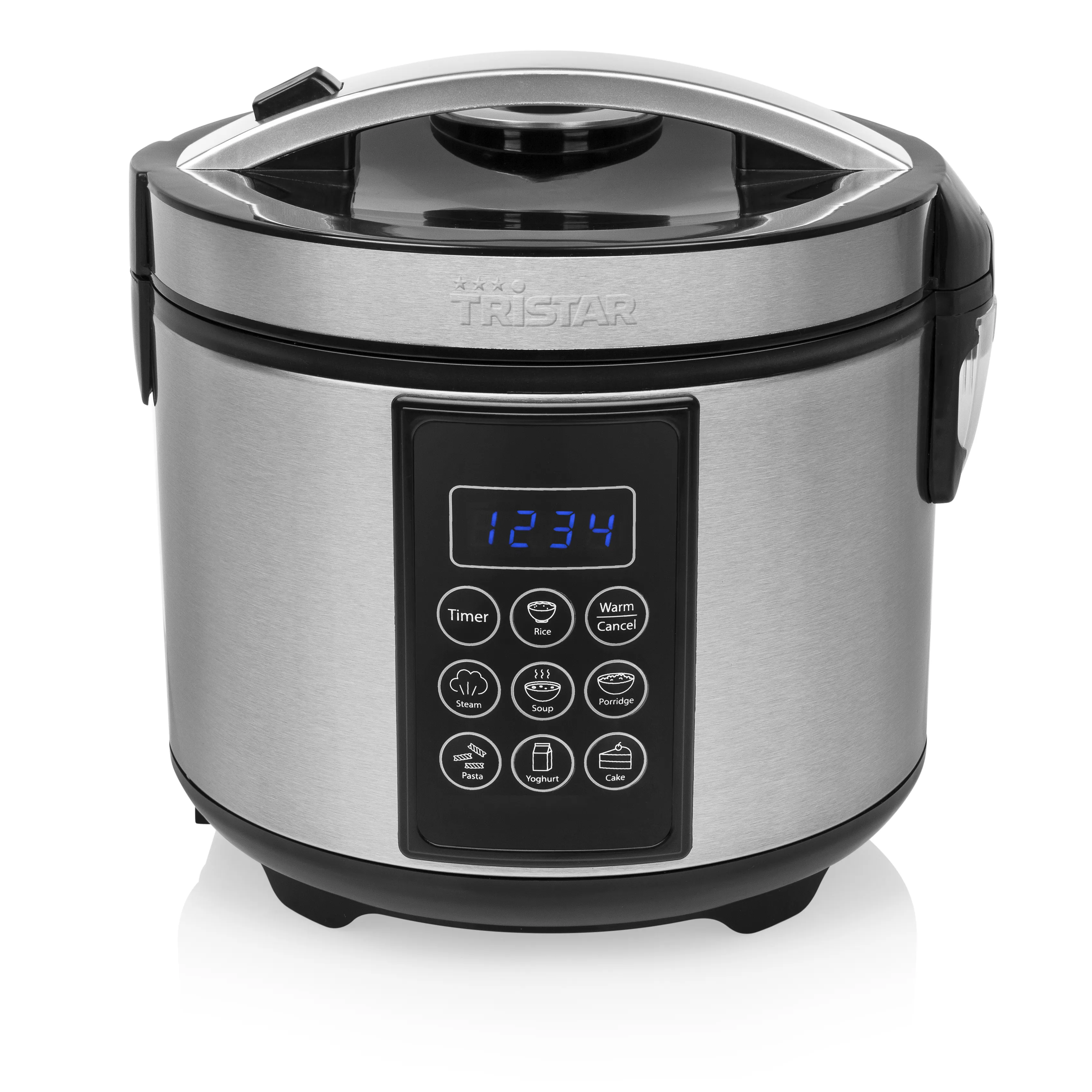 Tristar RK-6132 Digital riskokare och multicooker, 1,5 L, 500 W, Svart/Rostfritt st&aring;l