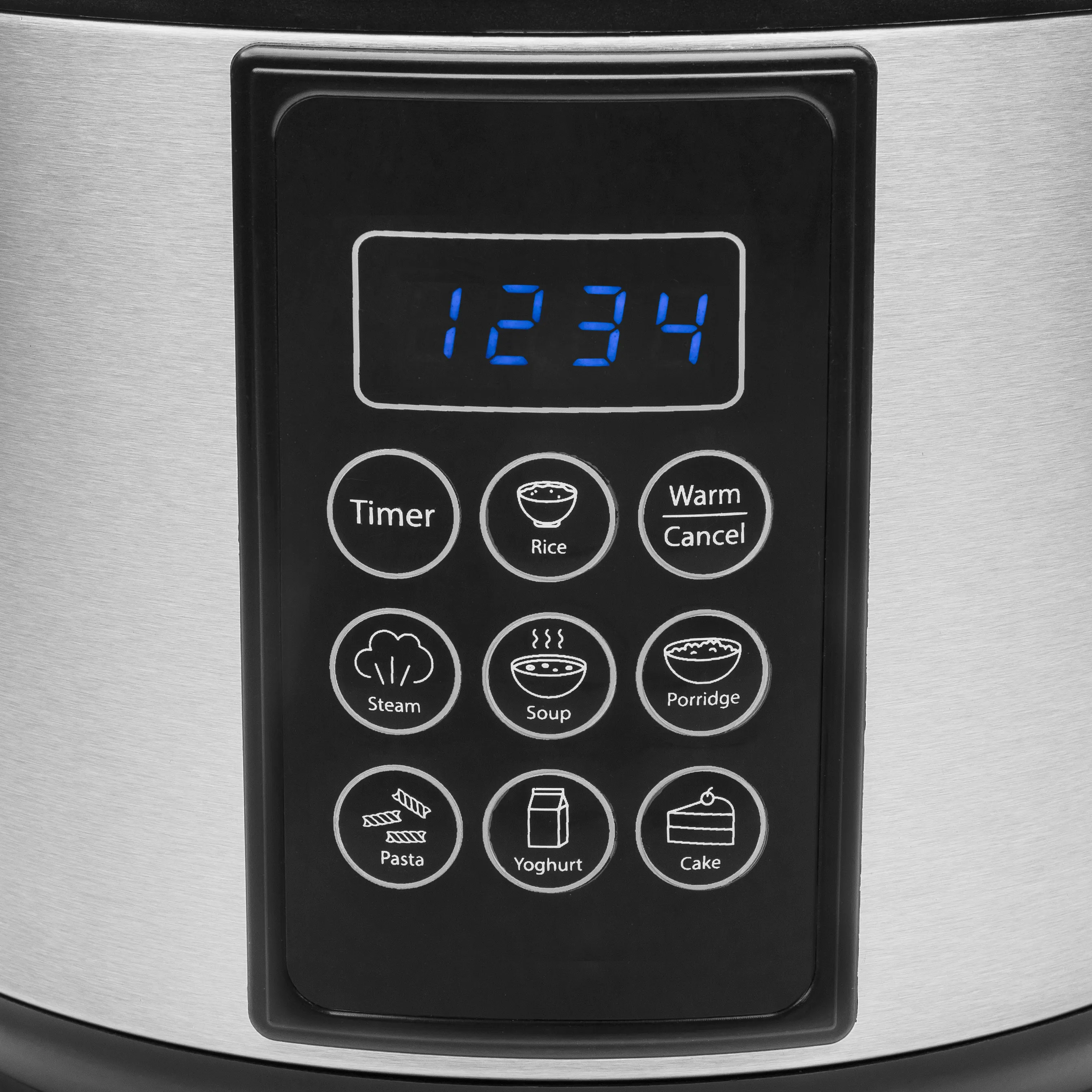 Tristar RK-6132 Digital riskokare och multicooker, 1,5 L, 500 W, Svart/Rostfritt st&aring;l
