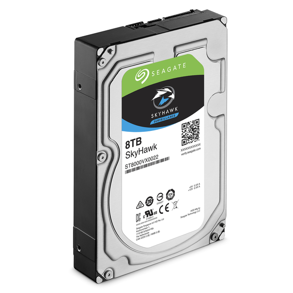 Seagate 8TB Surveillance Skyhawk, 3.5", SATA, 7200rpm, 256MB - HDD- levy