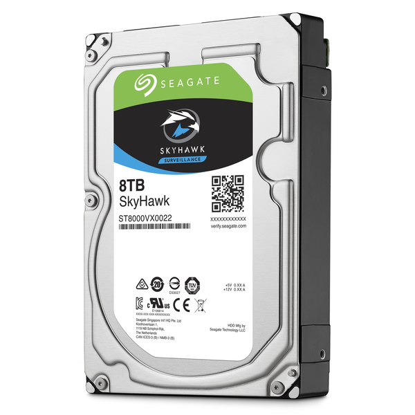 Seagate 8TB Surveillance Skyhawk, 3.5", SATA, 7200rpm, 256MB - HDD- levy