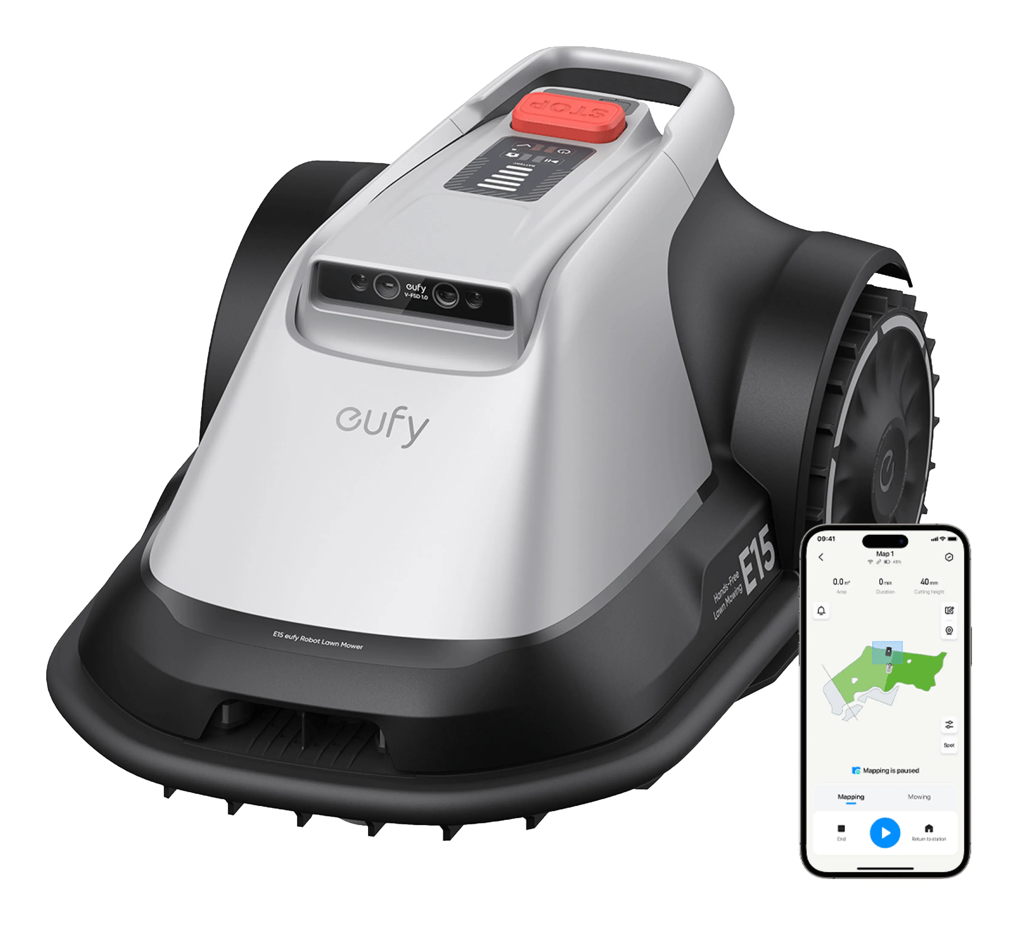 Anker Eufy E15, GPS, Smart, Wi-Fi, 4G, 800m&sup2; Robotic Lawn Mower