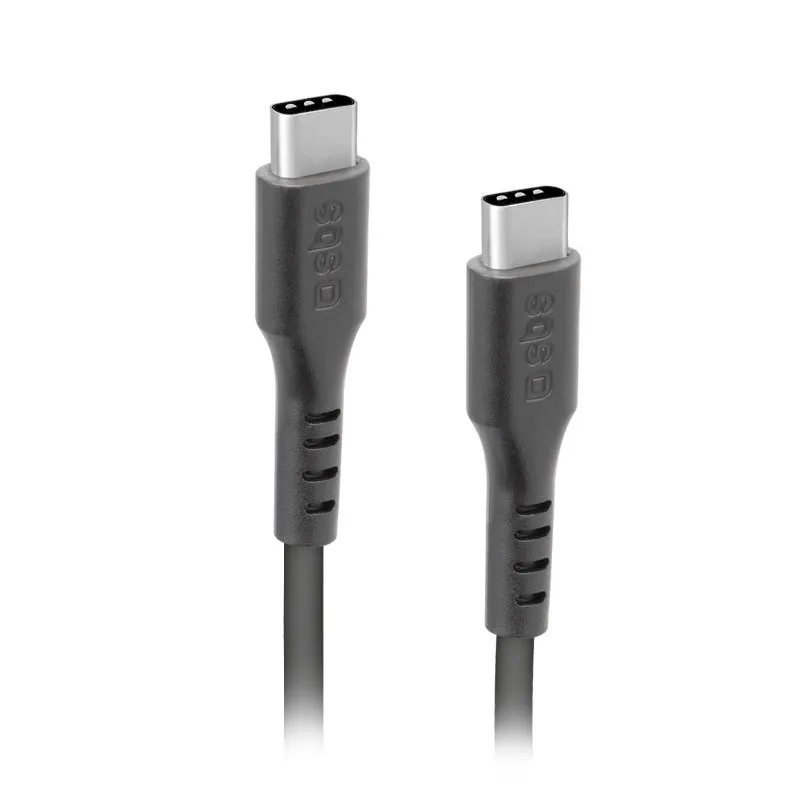 SBS USB-C -kaapeli, 25 W, 1,5 m, musta