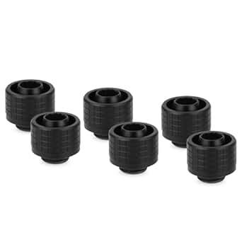 Thermal Grizzly DeltaMate ST16, kompressionskoppling, 6-pack, mattsvart