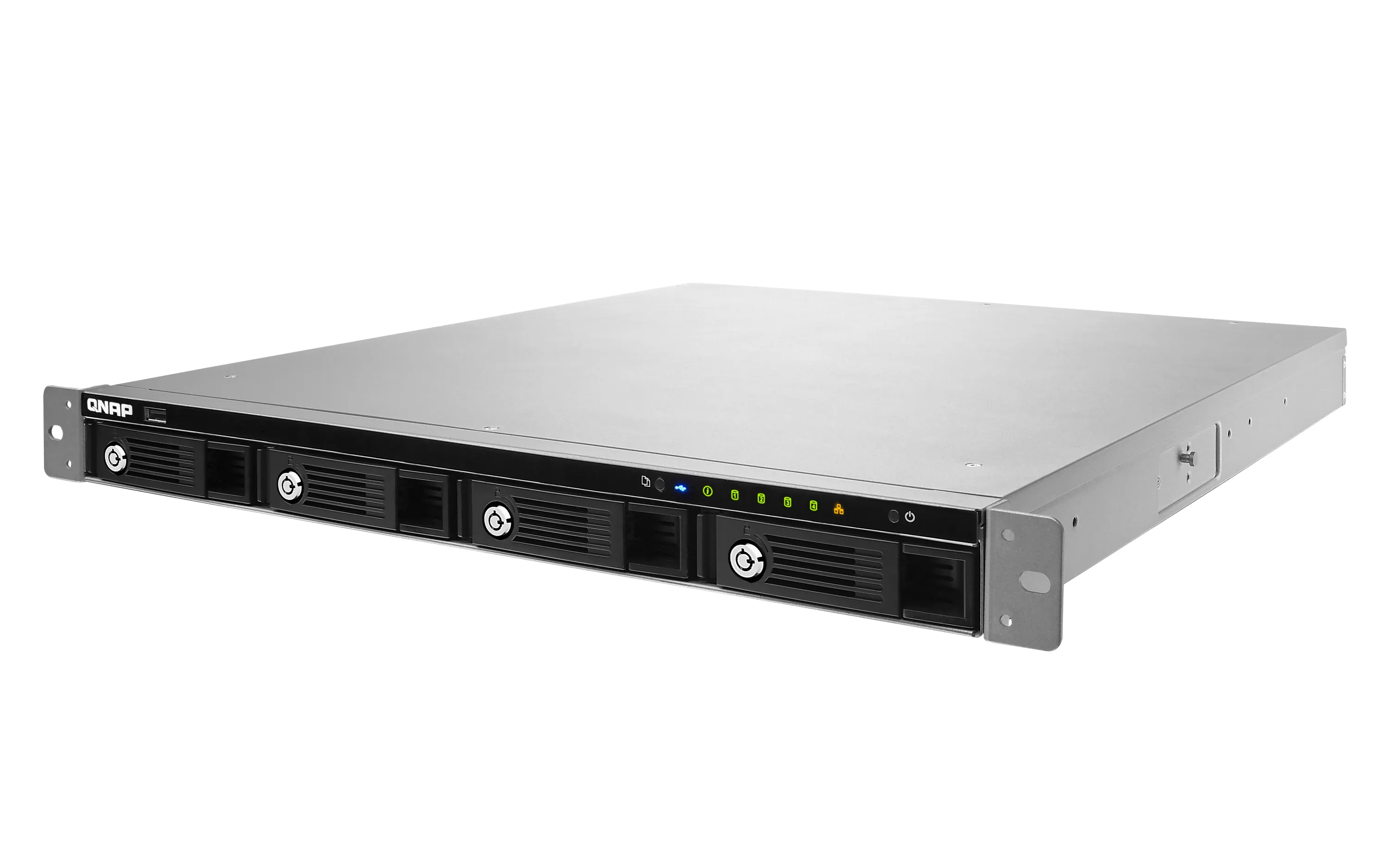 QNAP TS-451U-1G NAS Rack 4-Bay Intel DualCore Celeron 2.41GHz 1GB RAM 2 Gb LAN 4xUSB3.0 1xUSB2.0 without Rail