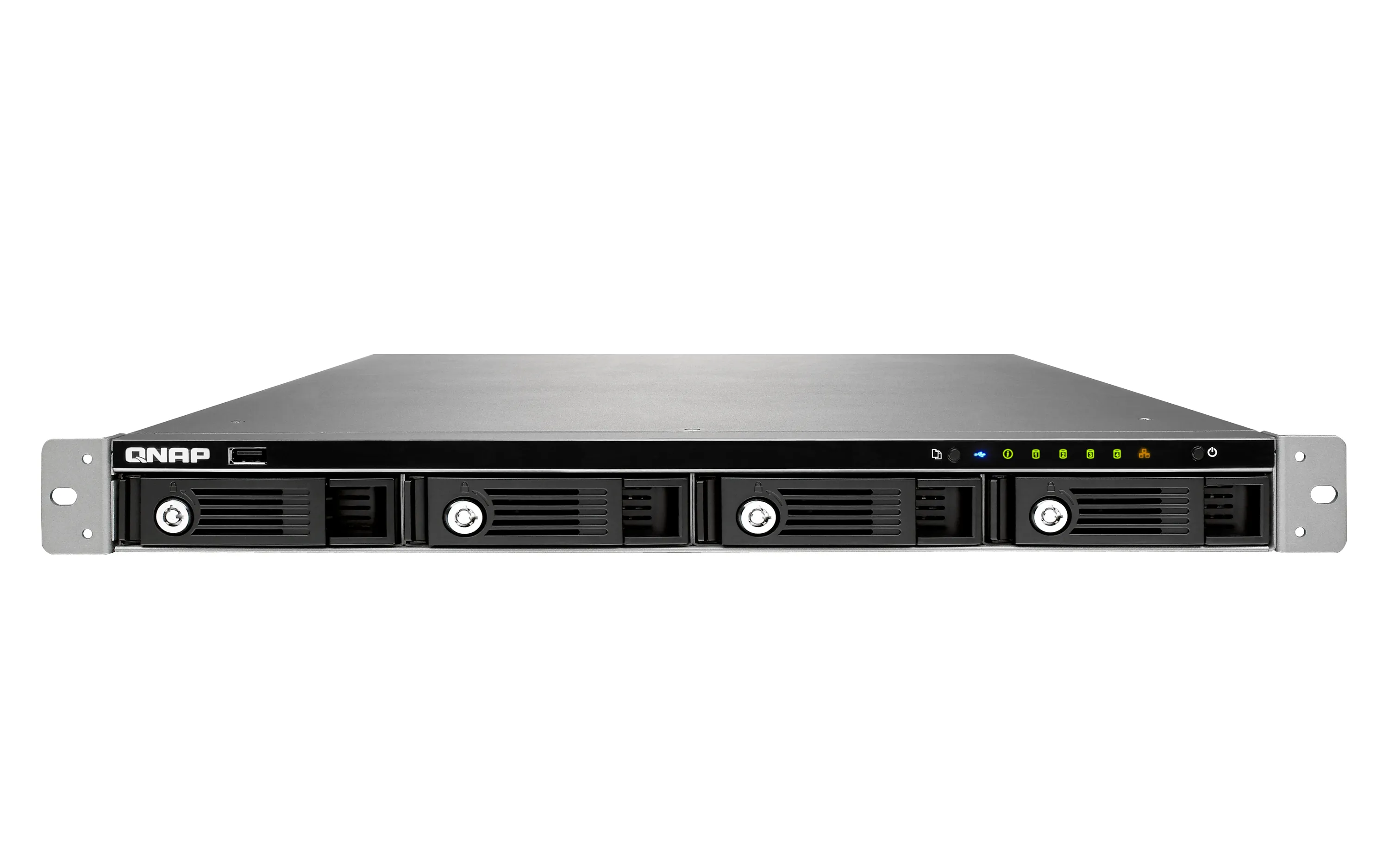 QNAP TS-451U-1G NAS Rack 4-Bay Intel DualCore Celeron 2.41GHz 1GB RAM 2 Gb LAN 4xUSB3.0 1xUSB2.0 without Rail