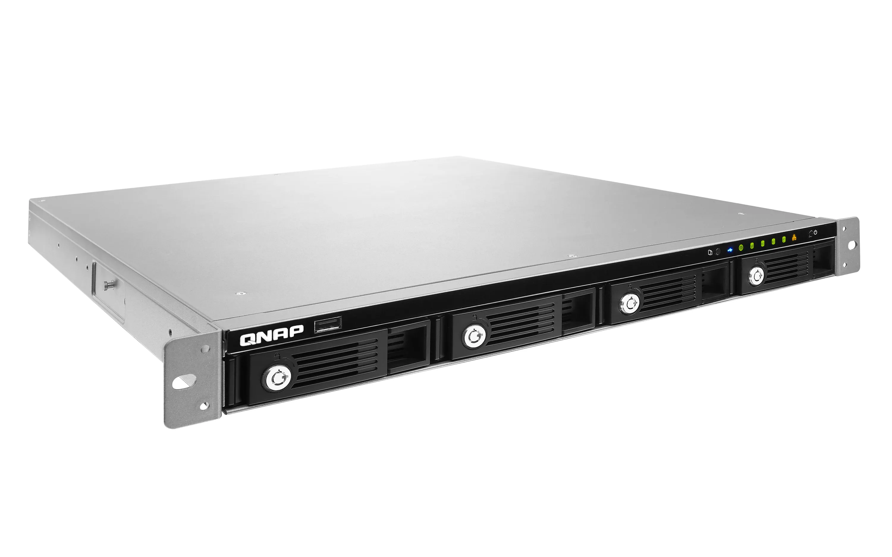 QNAP TS-451U-1G NAS Rack 4-Bay Intel DualCore Celeron 2.41GHz 1GB RAM 2 Gb LAN 4xUSB3.0 1xUSB2.0 without Rail