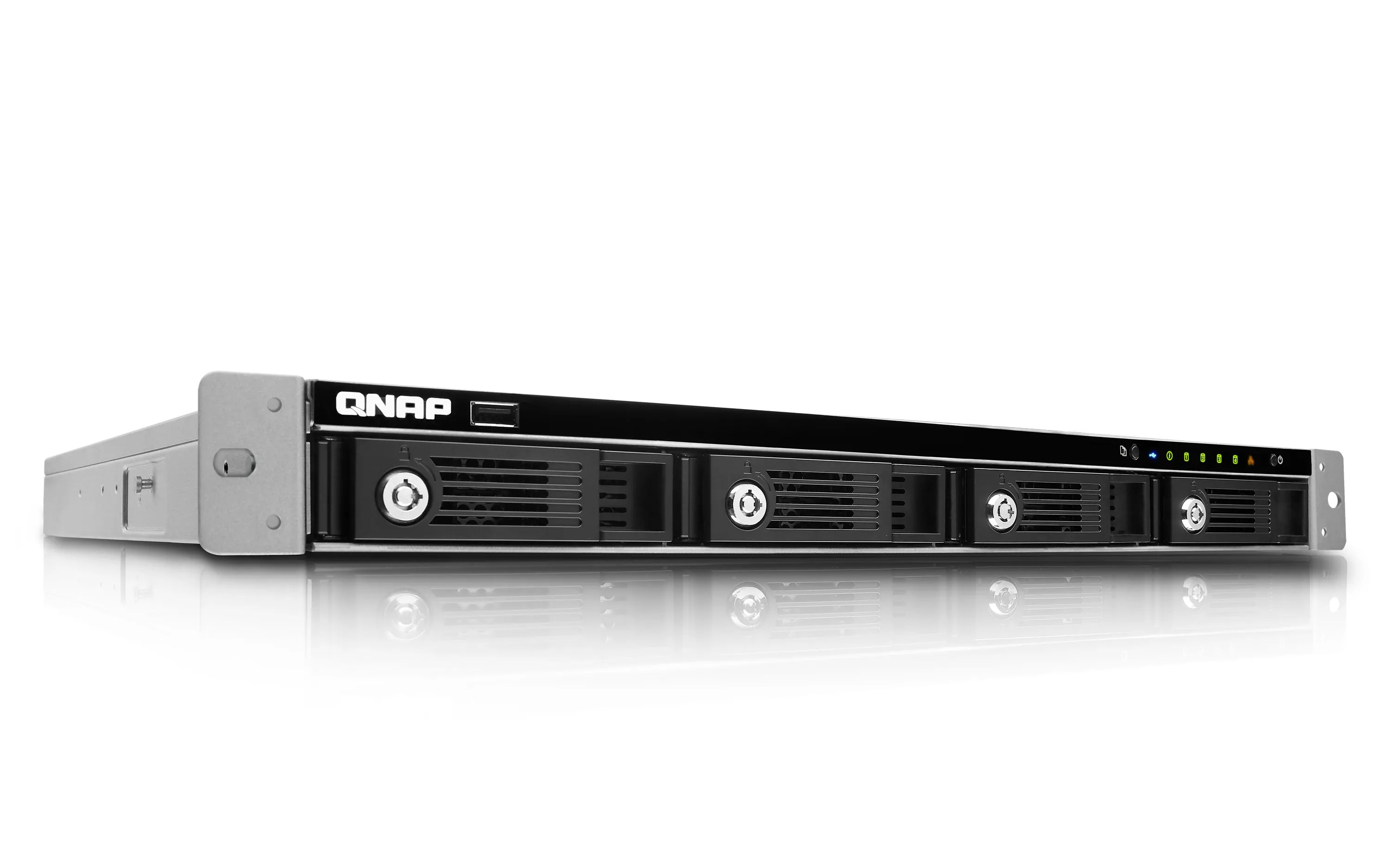 QNAP TS-451U-1G NAS Rack 4-Bay Intel DualCore Celeron 2.41GHz 1GB RAM 2 Gb LAN 4xUSB3.0 1xUSB2.0 without Rail