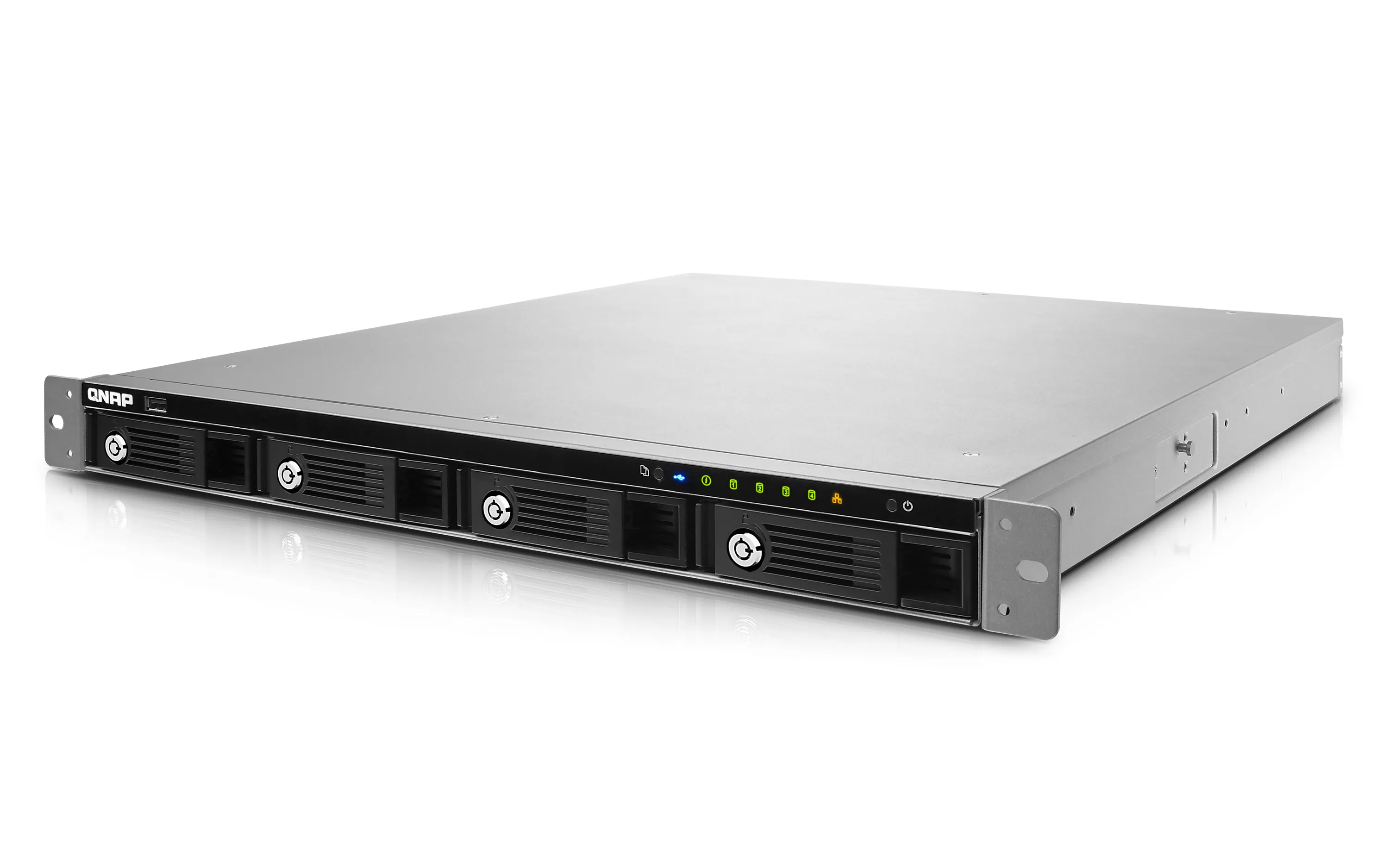 QNAP TS-451U-1G NAS Rack 4-Bay Intel DualCore Celeron 2.41GHz 1GB RAM 2 Gb LAN 4xUSB3.0 1xUSB2.0 without Rail