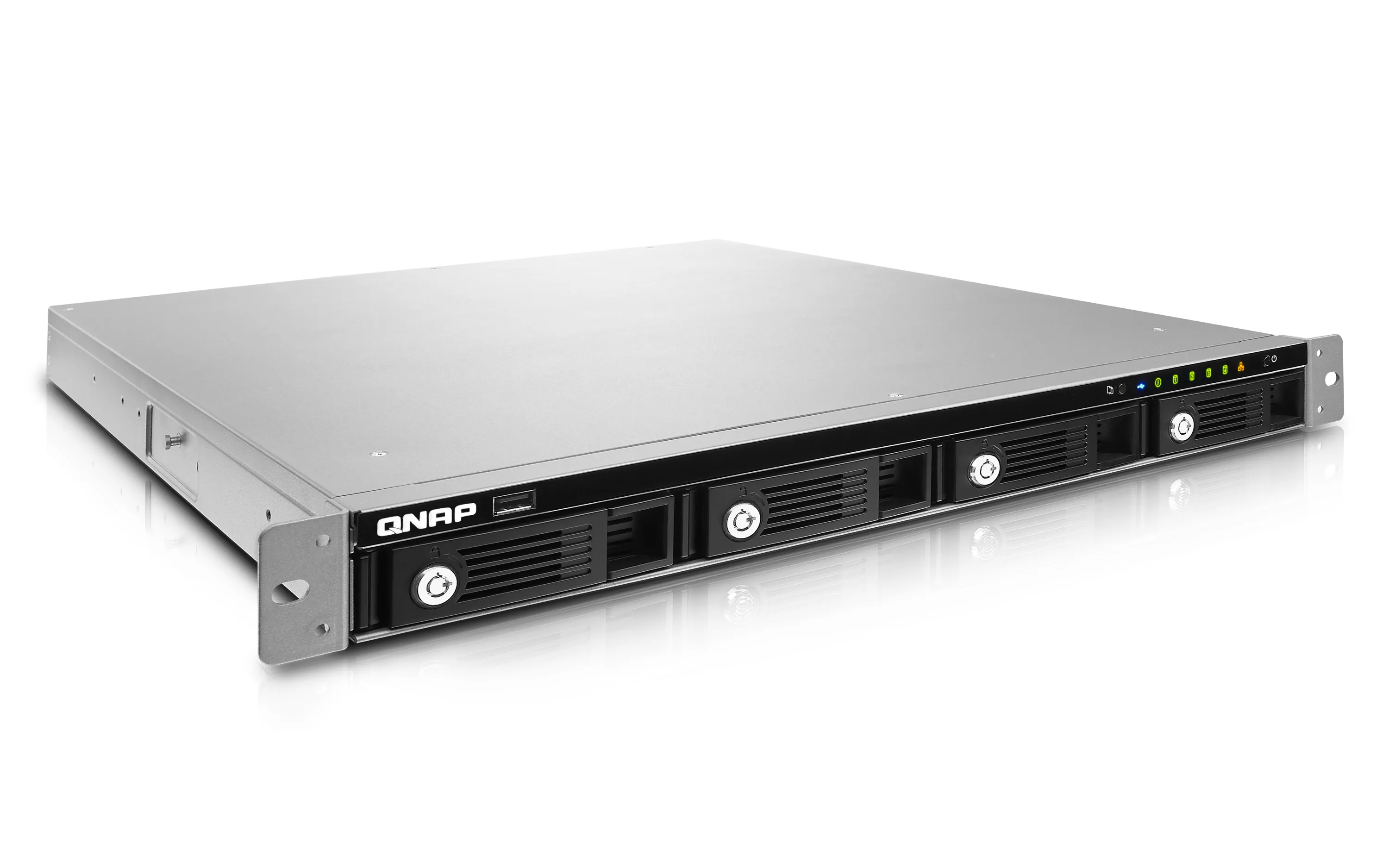 QNAP TS-451U-1G NAS Rack 4-Bay Intel DualCore Celeron 2.41GHz 1GB RAM 2 Gb LAN 4xUSB3.0 1xUSB2.0 without Rail