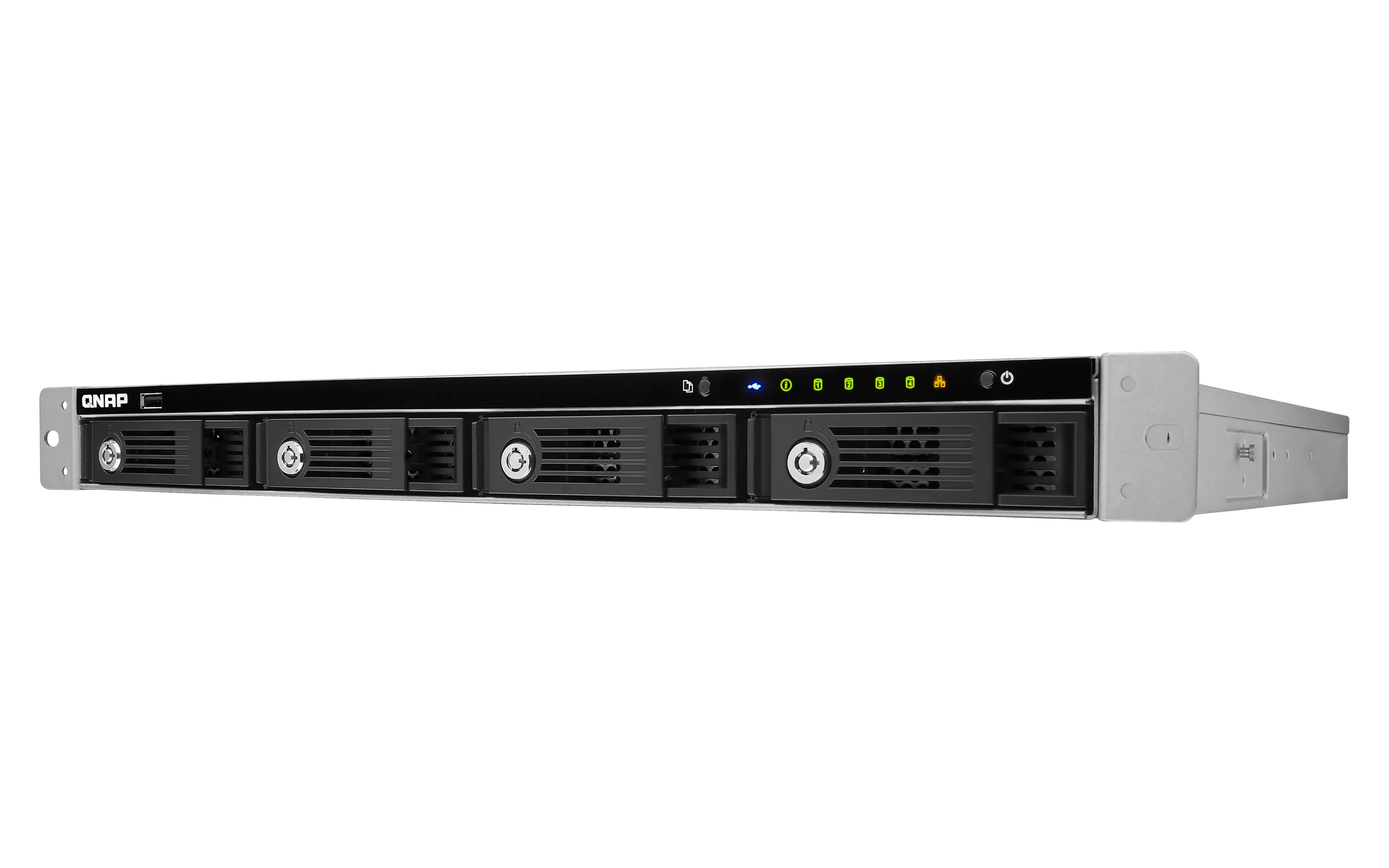 QNAP TS-451U-1G NAS Rack 4-Bay Intel DualCore Celeron 2.41GHz 1GB RAM 2 Gb LAN 4xUSB3.0 1xUSB2.0 without Rail