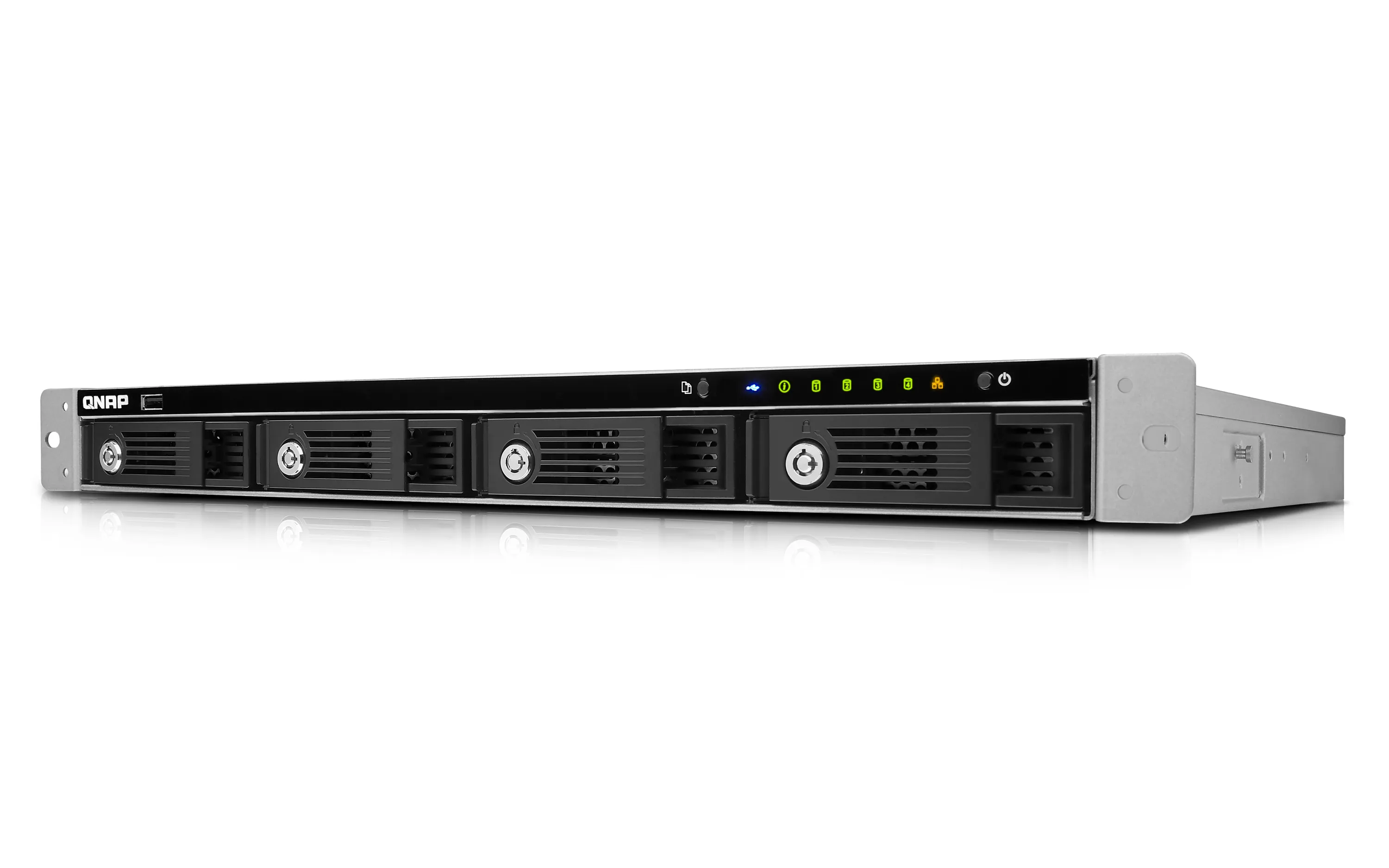 QNAP TS-451U-1G NAS Rack 4-Bay Intel DualCore Celeron 2.41GHz 1GB RAM 2 Gb LAN 4xUSB3.0 1xUSB2.0 without Rail
