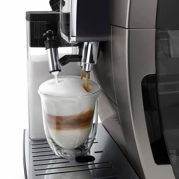 Delonghi Dinamica Plus ECAM380.95 - espresso machine, fully automatic, Black, Titanium