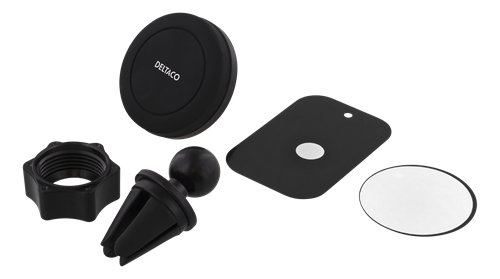 DELTACO &auml;lypuhelimen magneettiteline autoon, k&auml;&auml;ntyv&auml;, musta