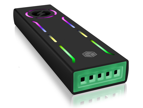 ICY BOX External Type-C&reg; gaming enclosure for M.2 NVMe SSD