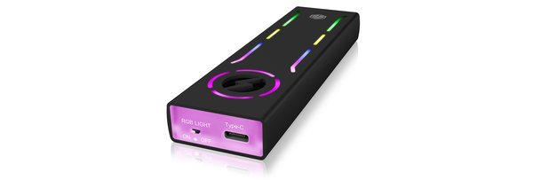 ICY BOX External Type-C&reg; gaming enclosure for M.2 NVMe SSD