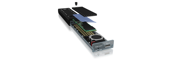 ICY BOX External Type-C&reg; gaming enclosure for M.2 NVMe SSD