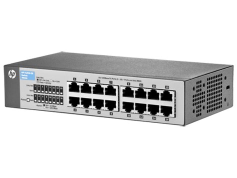HPE Office Connect 1410-16 Switch 16x 10/100Base-TX porttia. Energiaa s&auml;&auml;stav&auml; 802.3az -teknologia, 19" R&auml;kkiasennettava Ei hallittava.