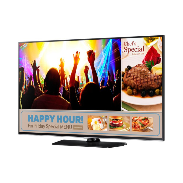 SAMSUNG RM48D Smart Signage TV 48inch Wide 16:9 direct-LED 350nits Speakers VGA 2x HDMI CVBS Wifi Tuner (DVB-C/DVB-T2) stand+wallmou