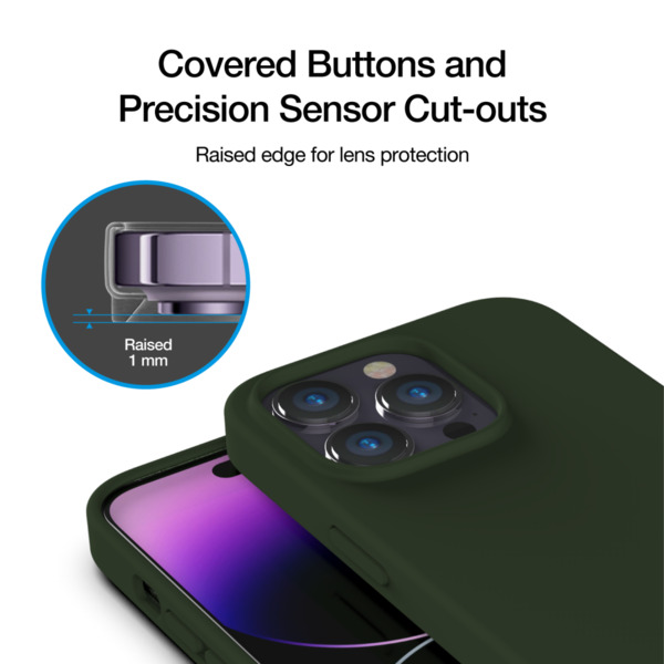 Just Mobile TENC [Silicone] w. MagSafe for iPhone 14 Pro - Dark Green
