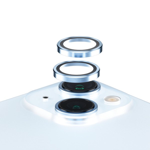 PanzerGlass Hoops, iPhone 15 / 15 Plus - kameralinsskydd, Bl&aring;