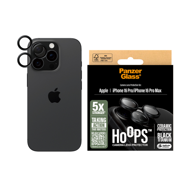 PanzerGlass Hoops Ceramic Lens Protector iPhone 16 Pro/16 Pro Max