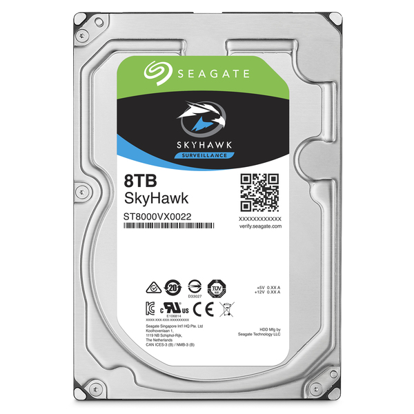 Seagate 8TB Surveillance Skyhawk, 3.5", SATA, 7200rpm, 256MB - HDD