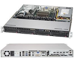 Supermicro SuperServer 5019S-M2 - Palvelin - telineasennettava - 1U - 1-tie - RAM 0 MB - SATA - pikavaihto 3.5" - ei kiintolevy&auml; - AST2400 - GigE - ei KJ - moni