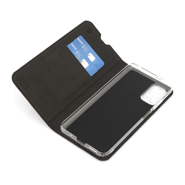 Wave Book Case, Xiaomi Redmi Note 10 - case, Black