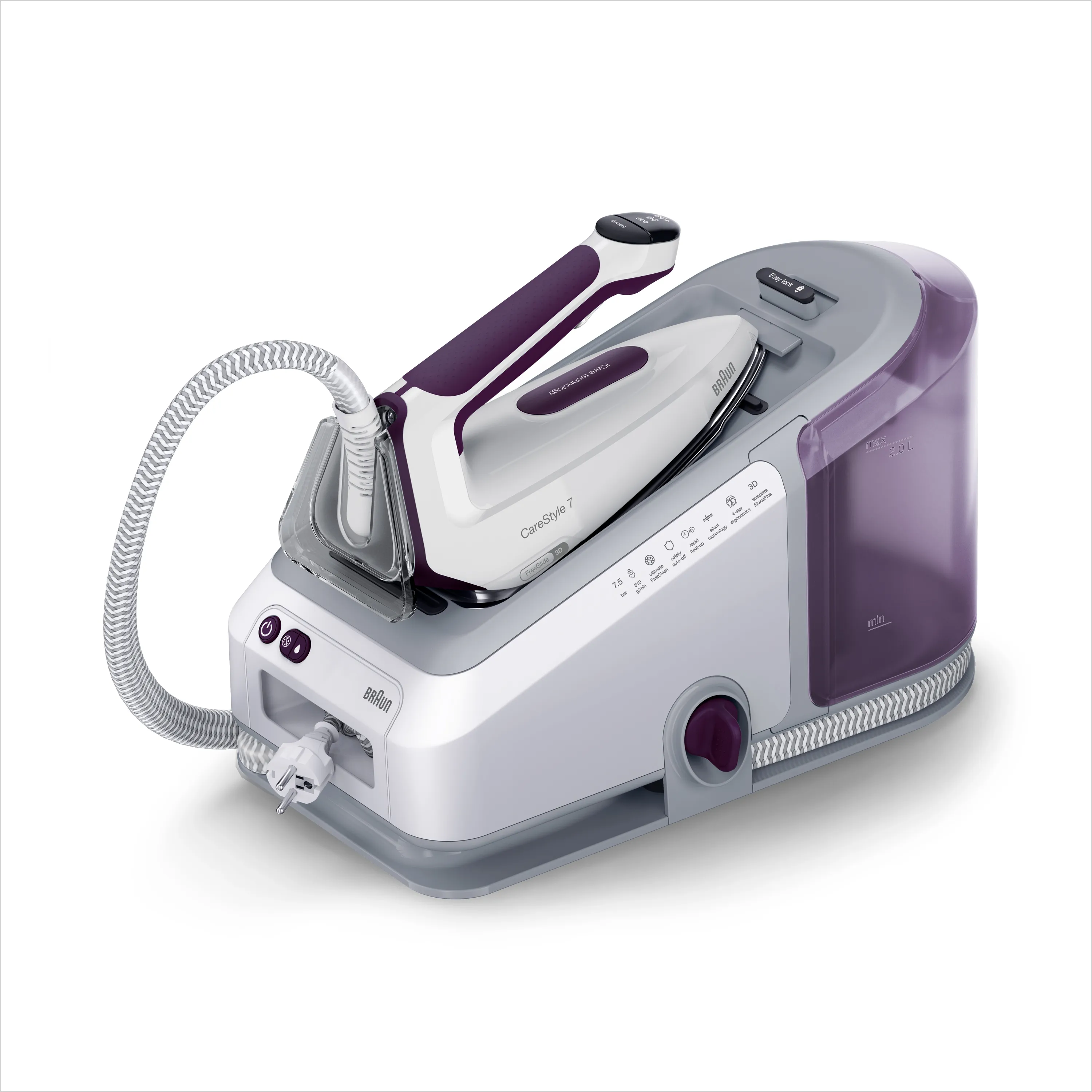 Braun CareStyle 7 IS 7266 VI - steam generator iron, 2700 W, 2L, violet