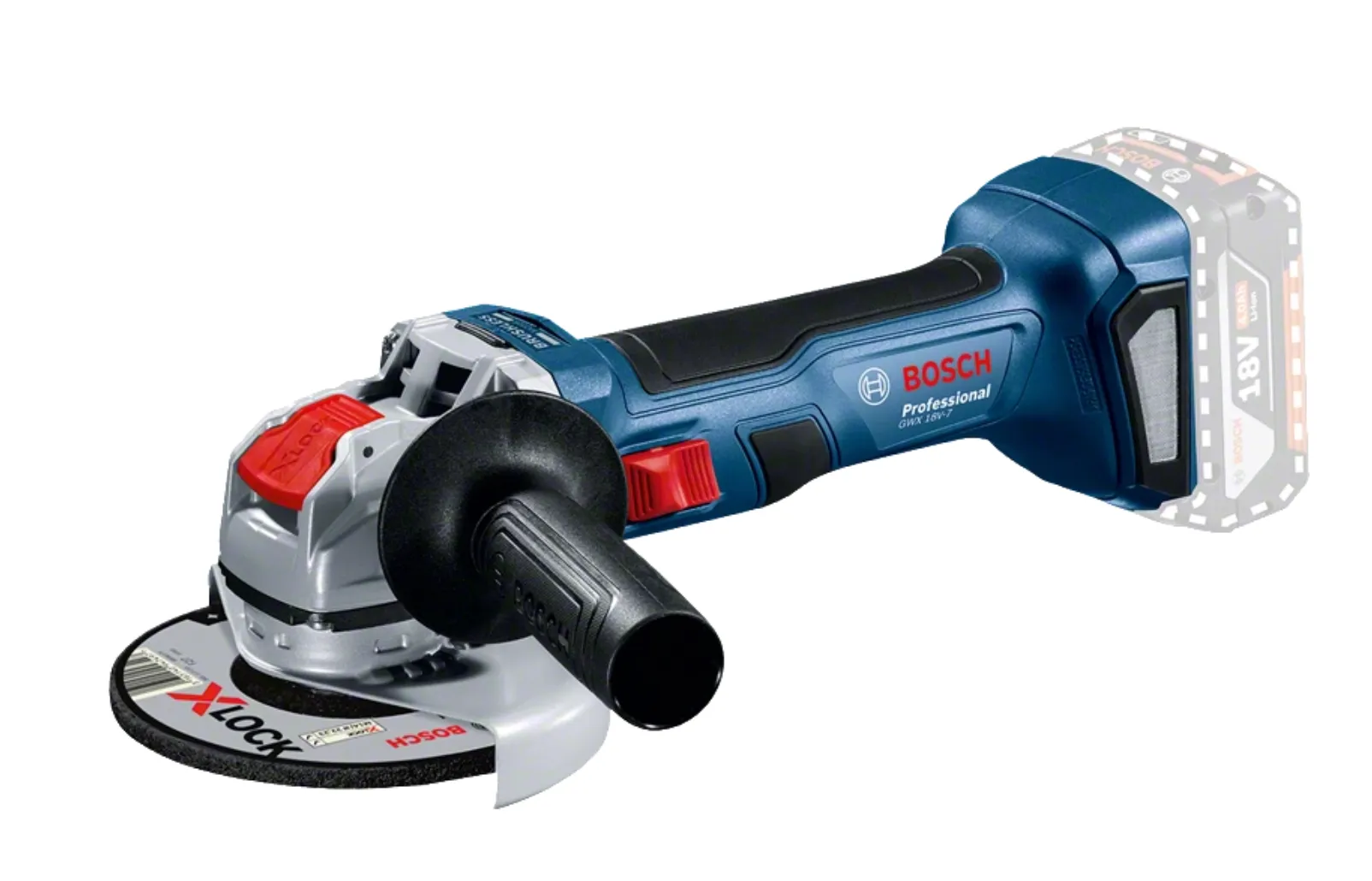 Bosch angle grinder X-LOCK GWX 18V-7 C - 06019H9101