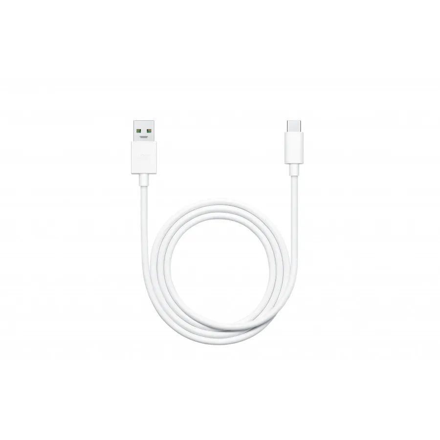 OPPO VOOC USB-A &ndash; USB-C -kaapeli, 1 m, valkoinen