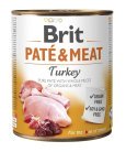 Brit Pat&eacute; & Meat with Turkey, V&aring;tfoder f&ouml;r hund, Adult, Spannm&aring;lsfritt, 800 g